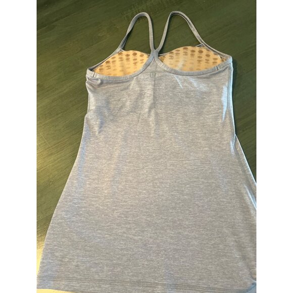Lululemon Black & Gray Strappy Built-In Bra Tank Tops - Picture 6 of 6
